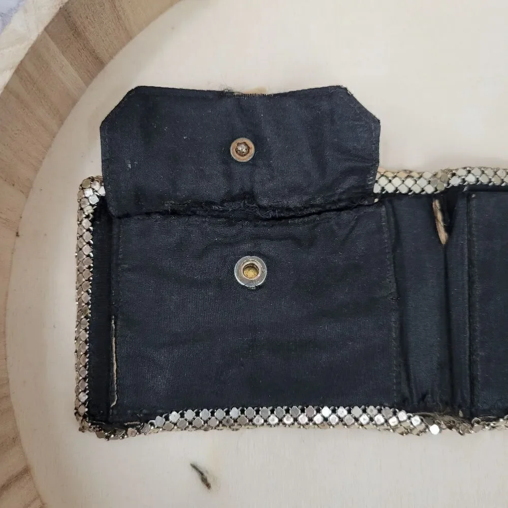 1950s Western Germany Silver Toned Chainmail Bi-Fold Wallet Women's